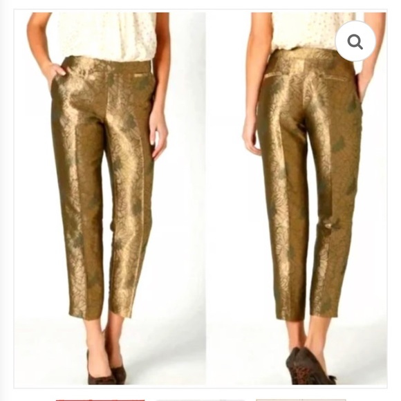 Anthro Elevenses Cropped Pant Sz 12 - Picture 2 of 8